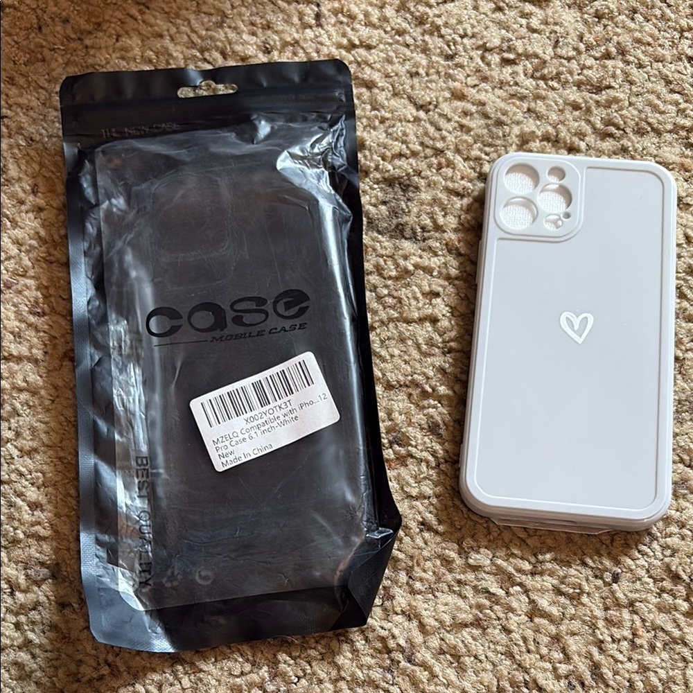 White Heart Mobile Case